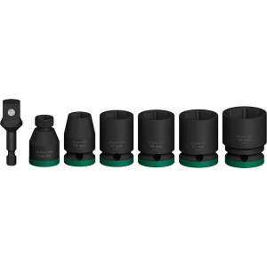 Set de vasos BOSCH PRO Impact, Socket 1/2", con adaptador, estándar, 7 unidades