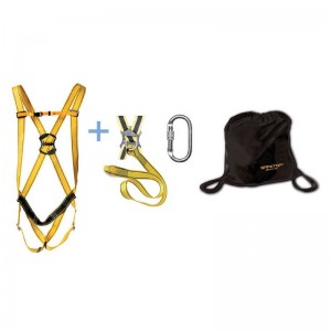 Kit SAFETOP ELBRUS 51 de arnés + eslinga + mosquetón + bolsa
