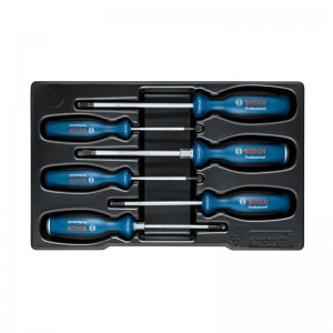 Set de destornilladores BOSCH con huellas SL/PH/PZ/TX, 6 piezas