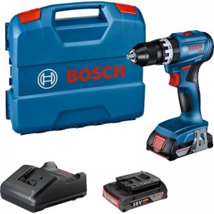 Taladro Percutor a Batería BOSCH GSB 18V-45 2x2.0Ah + Cargador
