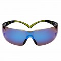 3M SecureFit SF408AS gafas de seguridad, antiarañazos, antivaho, lente de espejo azul - 7100078880
