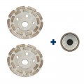SET de 2 muelas de Vaso Diamante BOSCH Expert Concrete long life: 125 mm + tuerca - 061599761Z