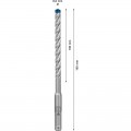 Brocas para martillo BOSCH EXPERT SDS plus-7X de 8x100x165 mm, 10 unidades - 2608900167