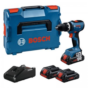 Taladro percutor a batería BOSCH GSB 18V-65 + 3 x 4.0 Ah ProCORE en L-BOXX - 06019N3308
