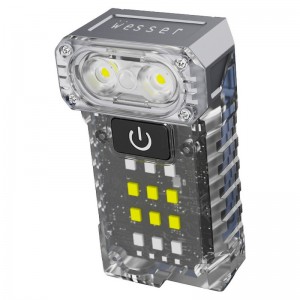 Mini linterna multifuncinal LED tipo POCKET con batería y carga USB, 400 lúmenes