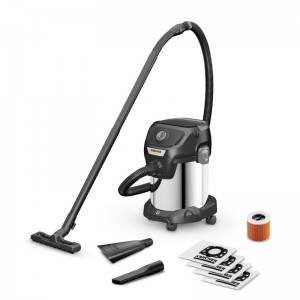 Aspirador para agua/polvo KARCHER KWD 3 S V-17/4/20 INOX con accesorios, 1000W 17 litros
