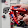 Alicate para crimpar terminales KNIPEX punteras huecas, autoajustable, máx. 16,0 mm²