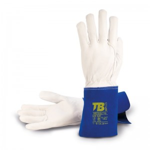 Guante soldador TOMÁS BODERO flor cabra gris extra, hilo Kevlar, 0.7-0.9 mm - 980SOLTIG