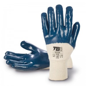 Guante mecánico uso general TOMAS BODERO recubrimiento ¾ nitrilo azul - 9020B
