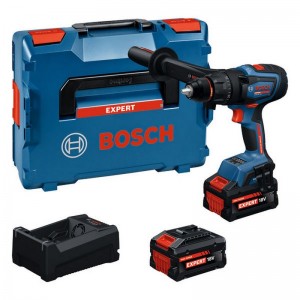Taladro con percusión a batería BOSCH EXPERT EXSB18V-150 + 2 baterías 8.0 Ah y cargador en LBOXX - 06019R3201