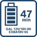 Power set con 2 baterías 5.5 Ah BOSCH EXPERT EXBA18V-55 + cargador GAL12V/18V-80 - 1600A0373P