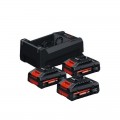 Power set con 3 baterías 4.0 Ah BOSCH EXPERT EXBA18V-40 + cargador EXAL12V/18V-80 - 0615V0005X