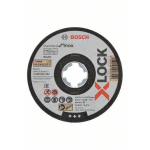 Disco de corte BOSCH X-LOCK para Inox, lata 10 unidades
