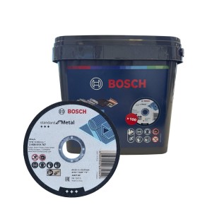 Cubo con 100 discos de corte BOSCH Standard for Metal 115x1 mm - 061599765H