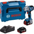 Atornillador de impacto a batería BOSCH GDS 18V-450 PC +2x4.0 Ah + cargador + Bluetooth en L-BOXX - 06019K4102