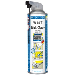 Aceite lubricante multifuncional WEICON W 44 T® Multi-Spray con efecto múltiple, doble boquilla, 500 ml
