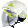 Casco de obra ajustable DELTAPLUS con visera de doble carcasa contra arcos eléctricos