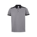 Polo de manga corta STRETCH VELILLA bicolor, gris/negro