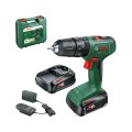 Taladro de percusión BOSCH EasyImpact 18V-40 con 2 baterías de 2.0 Ah + maleta + SET 25 puntas de atornillar