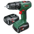 Taladro de percusión BOSCH EasyImpact 18V-40 con 2 baterías de 2.0 Ah + maleta + SET 25 puntas de atornillar