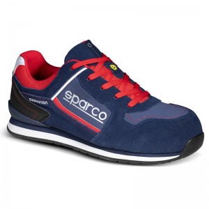 Zapato de seguridad SPARCO GYMKHANA TACOMA ESD S3 SRC HRO, azul marino/rojo