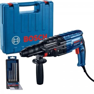 Martillo Perforador BOSCH GBH 240 F SDS Plus 790W + Portabrocas + Set Brocas