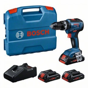 Taladro Percutor a Batería BOSCH GSB 18V-55 + 3x4.0Ah ProCORE