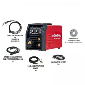 Equipo soldadura multiproceso BESTERMIG 200-S SYNERGY BY LINCOLN para electrodos, TIG e hilo MIG - B18264-1