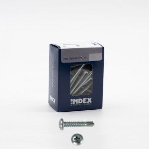 Minicaja tornillo broca INDEX DIN 7504-N cabeza alomada cincado PH - VABR