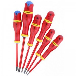 Juego de 6 destornilladores FACOM aislados planos PH 1.000 voltios - ATPVE.J6PB