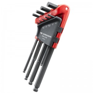 Juego de 9 llaves macho FACOM acodadas 6 caras en estuche - 83SH.JP9A