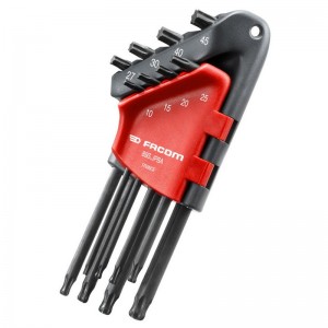 Juego de 8 llaves macho FACOM acodadas Torx® en estuche - 89S.JP8A