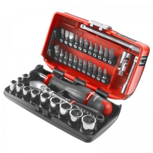 Juego de vasos y puntas FACOM RL.NANO1 de 1/4", 6 caras métricas