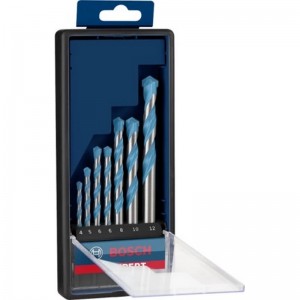 Set de brocas BOSCH EXPERT MultiConstruction CYL-9 de 4/5/6/6/8/10/12 mm, 7 unidades - 2608900647