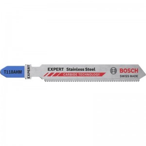 Hoja de sierra de calar BOSCH EXPERT Stainless Steel T 118 AHM, 3 unidades - 2608900561