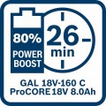 Pack 2 Baterías BOSCH ProCore 18V 8.0Ah + Cargador BOSCH GAL 18V-160