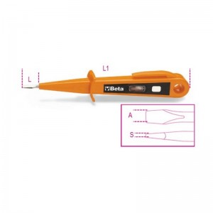 Destornillador BETA detector de tensión 125/250V aislamiento doble 0,5x3x15 mm - 1253A