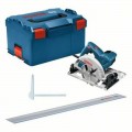 Sierra Circular BOSCH GKS 55 + Tope Longitud GCE + Carril Guía FSN1400