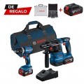 Set BOSCH Taladro GSB 18V-45 + Martillo Perforador GBH 18V-22 + 2x4.0Ah + Cargador + Bolsa
