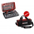 Kit Herramientas FACOM Juego Puntas y Vasos 1/4" 38 pzas. + Bolsa Herramientas 45x18x17cm