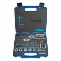 Juego machos y cojinetes de mano IZAR 3406 - M3-M12 + COMBI (MOD. 0), 33 piezas - 70527