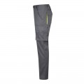Pantalón Stretch VELILLA bicolor multibolsillos, Gris / Amarillo flúor