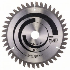 Disco de sierra circular BOSCH Multi Material para sierras circulares portátiles