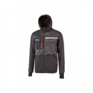 Sudadera con cremallera y gorro U-POWER GALAXY gris Asphalt Grey - FU275AG