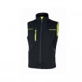 Chaleco stretch repelente al agua U-POWER SATURN negro Black Carbon - PE181BC