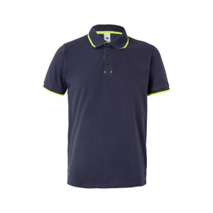 Polo VELILLA bicolor con raya de marga corta - 105505
