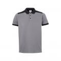Polo de manga corta STRETCH VELILLA bicolor, gris/negro