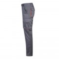Pantalón Stretch VELILLA bicolor multibolsillos, Gris / Naranja flúor