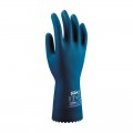 Guante sin soporte de látex satinado color azul - 611B JUBA