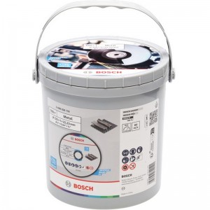 Cubo con 100 discos de corte BOSCH Standard for Metal 125x1 mm - 2608626116